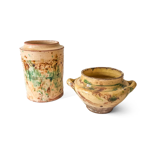 Pieces with Marbled Glaze