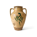 Jug with Green Botanical Decoration