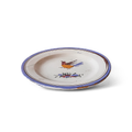Hand-Painted Enamel Plate with Bird Motif