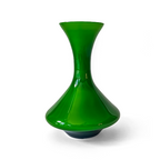 Green Glass Vase with Flared Base