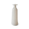 Opaline White Glass Vase with Internal Spiral Decoration