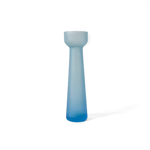 Set of Three Turquoise Glass Vases