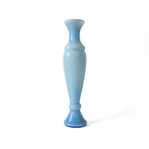 Set of Three Turquoise Glass Vases