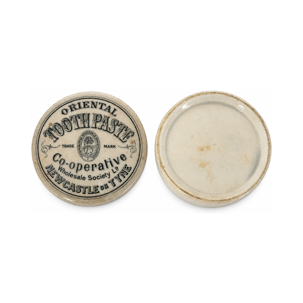 Set of Five Antique Advertising Containers, English & French, circa 1900