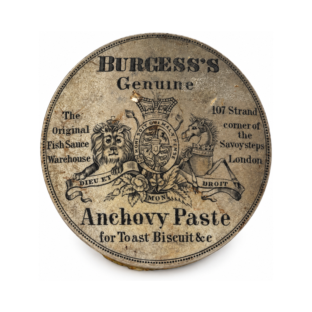 Set of Five Antique Advertising Containers, English & French, circa 1900