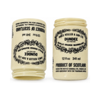 Vintage James Keiller Dundee Marmalade Jars, Milk Glass, 1970s