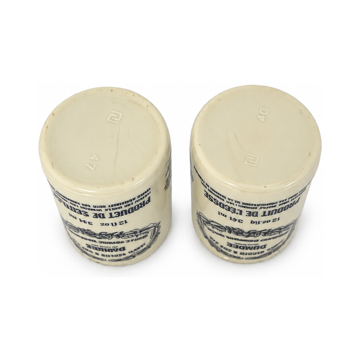 Vintage James Keiller Dundee Marmalade Jars, Milk Glass, 1970s