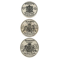 Victorian Antique English Pot Lids Set by Burgess, Circa 1880