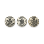 Victorian Antique English Pot Lids Set by Burgess, Circa 1880