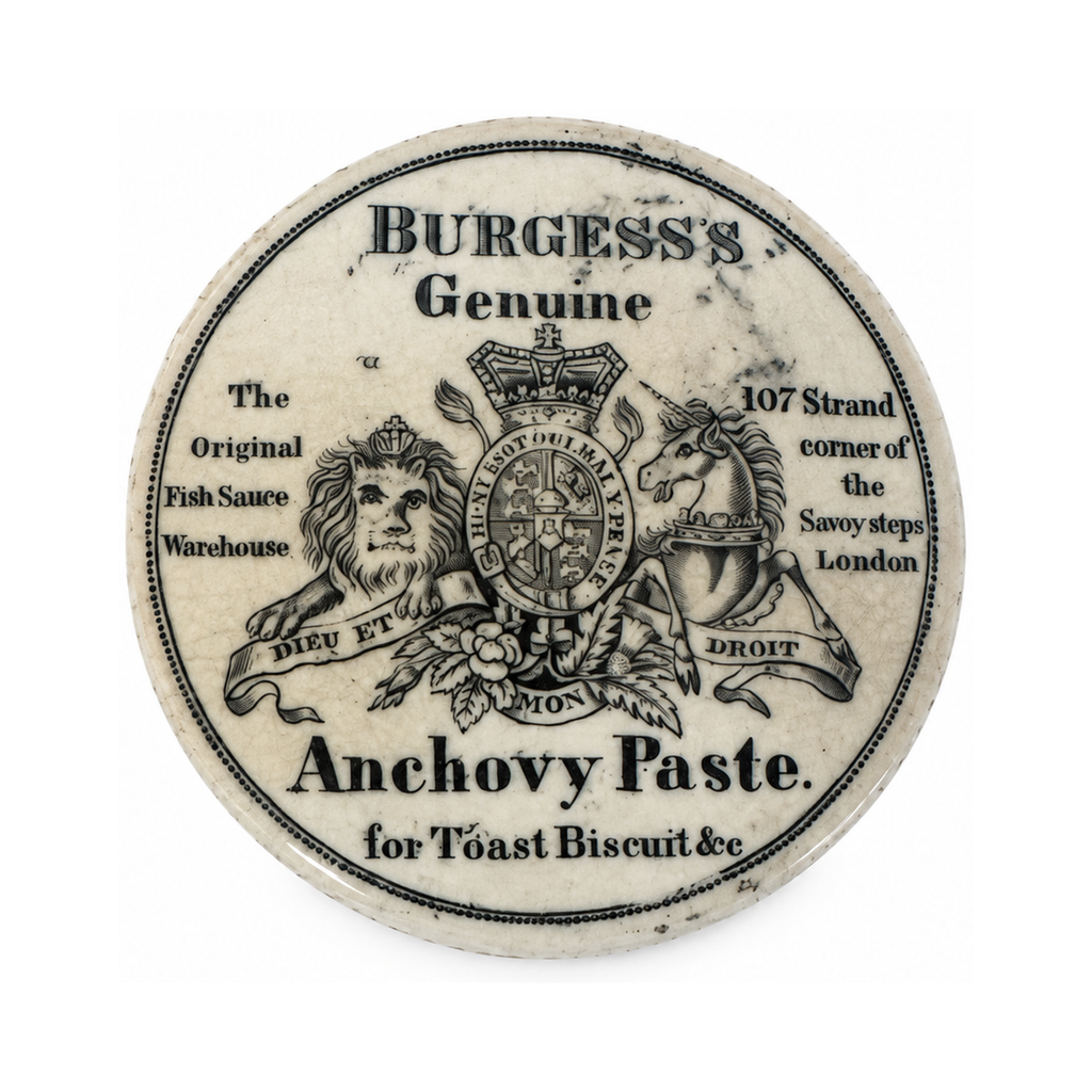 Victorian Antique English Pot Lids Set by Burgess, Circa 1880