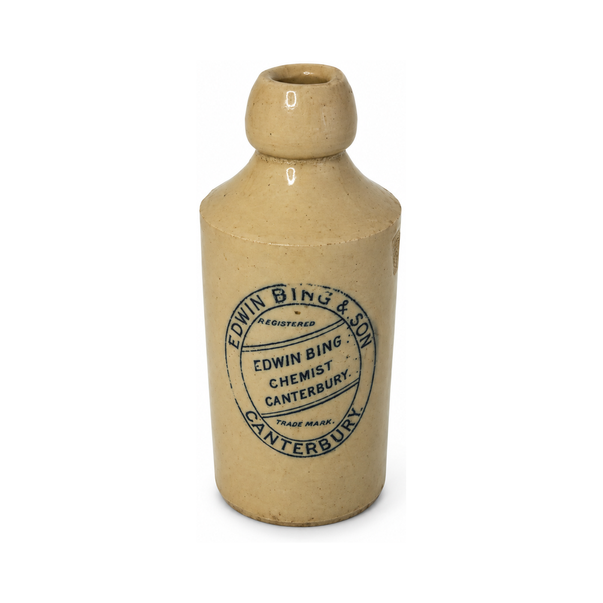 Antique English Stoneware Ginger Beer Bottles, Edwin Bing & Son, 1900