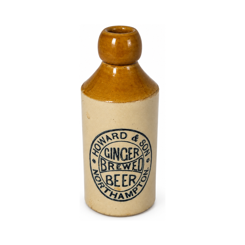 Antique English Stoneware Ginger Beer Bottles, Edwin Bing & Son, 1900