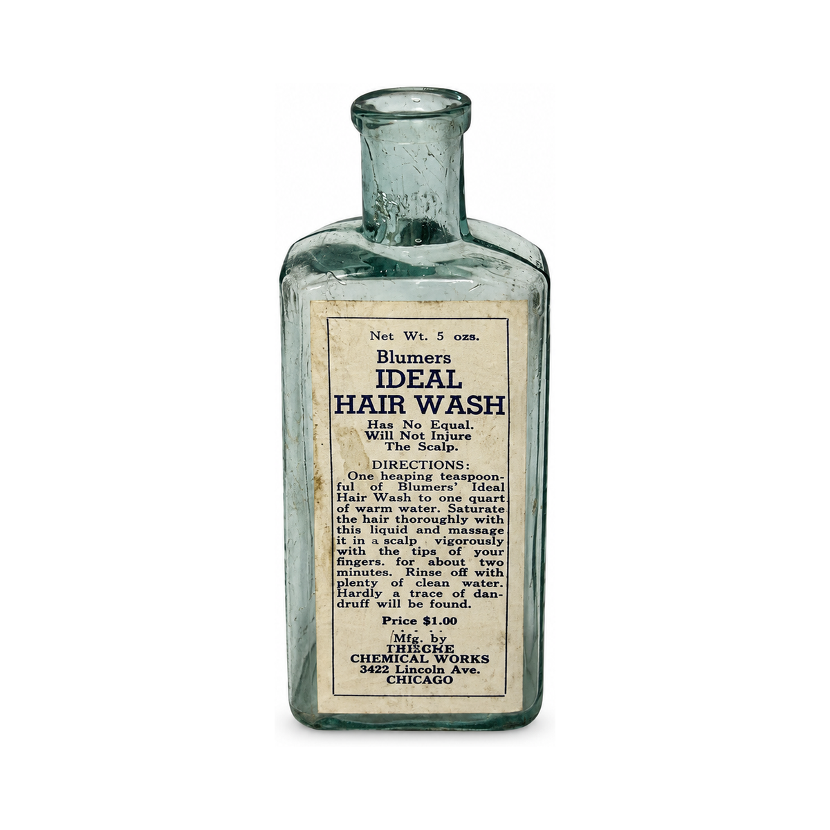 Set of Six Antique Apothecary Bottles with Original Victorian Labels