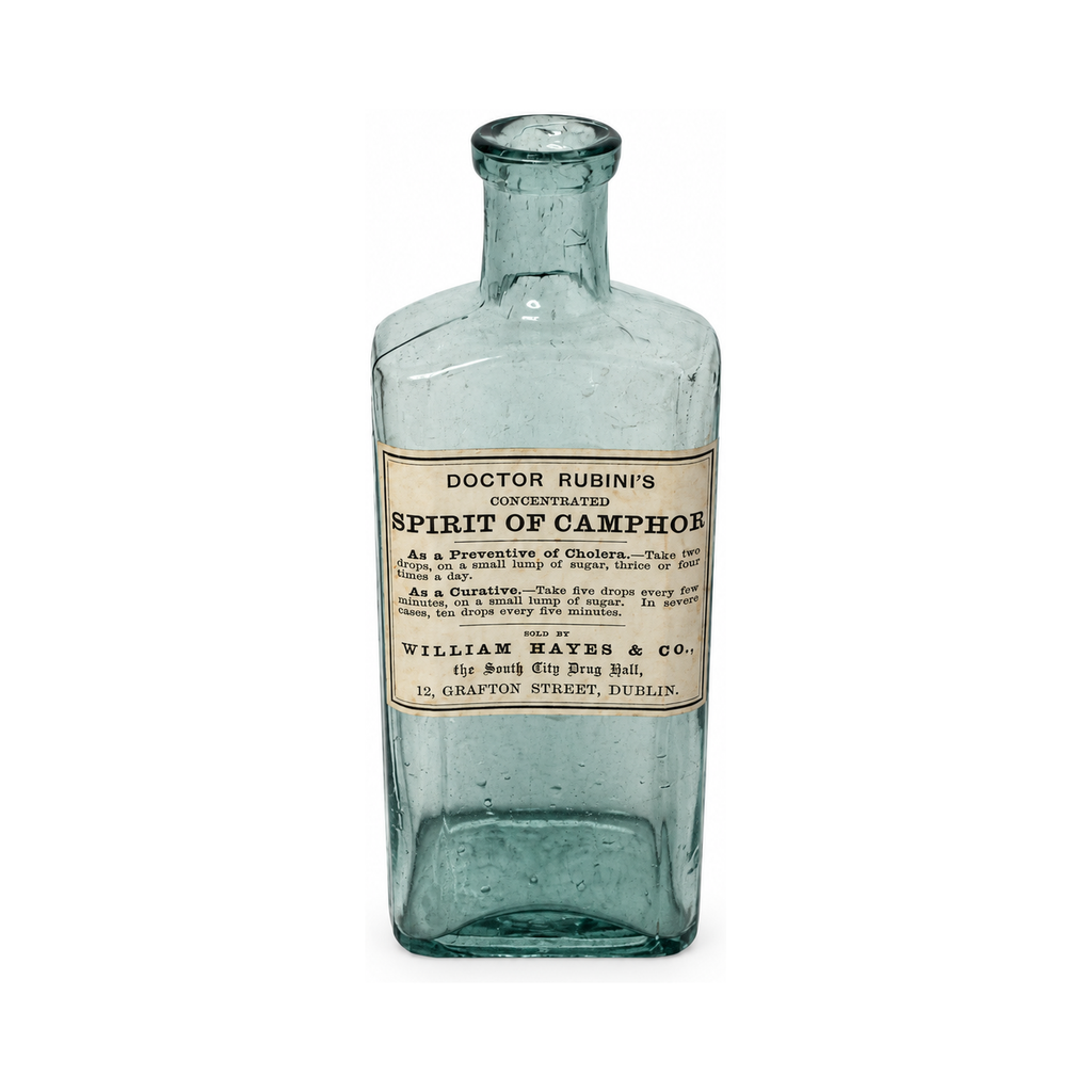 Set of Six Antique Apothecary Bottles with Original Victorian Labels