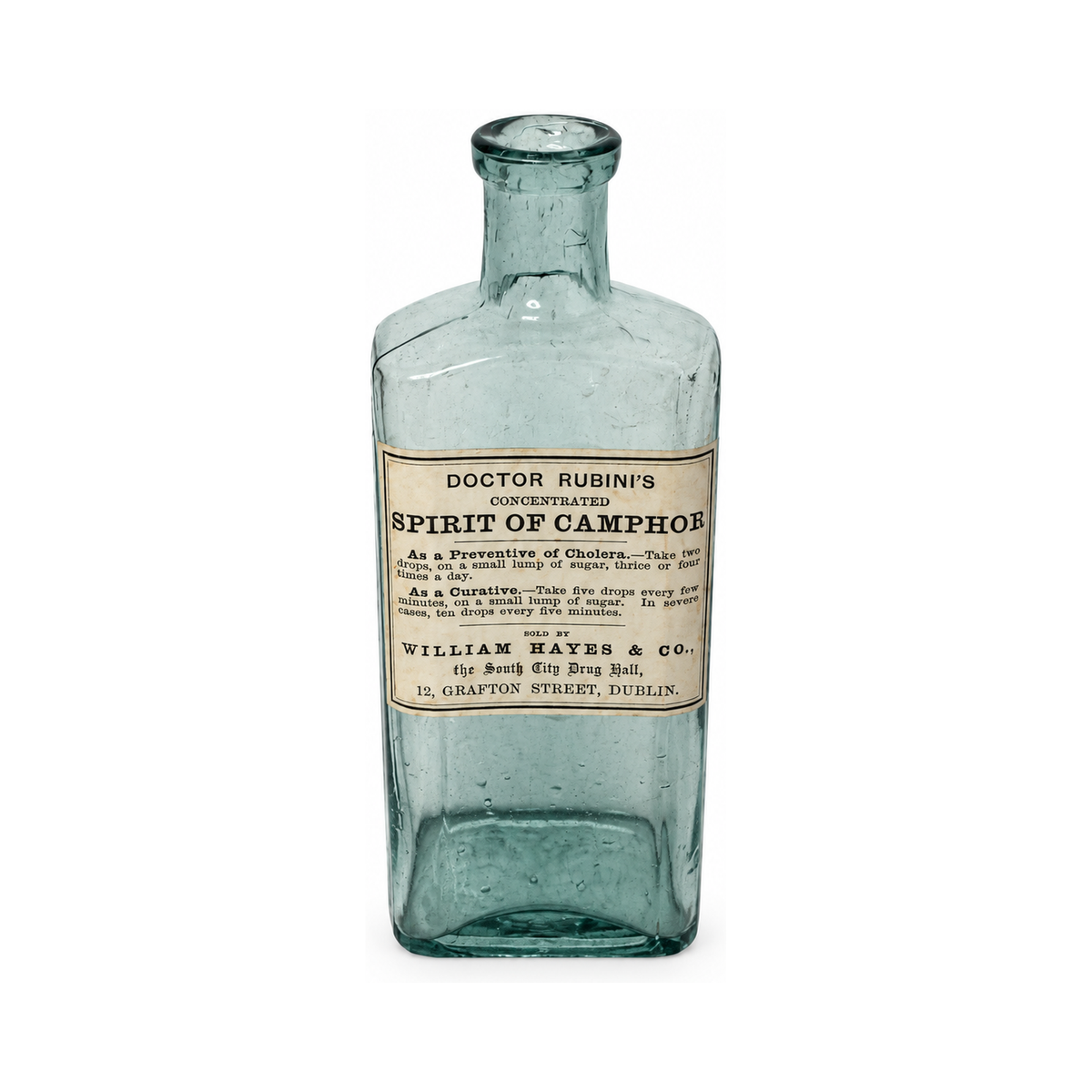 Set of Six Antique Apothecary Bottles with Original Victorian Labels