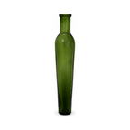 Collection of Nine Unique Antique Green Glass Apothecary Bottles