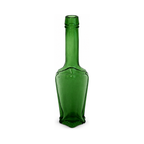 Collection of Nine Unique Antique Green Glass Apothecary Bottles