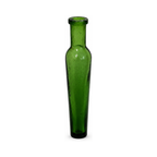 Collection of Nine Unique Antique Green Glass Apothecary Bottles