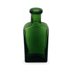 Collection of Nine Unique Antique Green Glass Apothecary Bottles