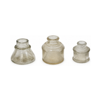 Victorian Era Antique English Ink Bottles Collection, Clear Glass