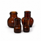 Collection of 15 Antique Amber Glass Bovril Jars, Late 19th Century