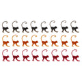 1960s Vintage Acrylic Cocktail Glass Markers Set with Monkey Figures