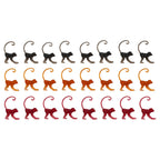 1960s Vintage Acrylic Cocktail Glass Markers Set with Monkey Figures