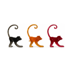 1960s Vintage Acrylic Cocktail Glass Markers Set with Monkey Figures