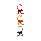 1960s Vintage Acrylic Cocktail Glass Markers Set with Monkey Figures
