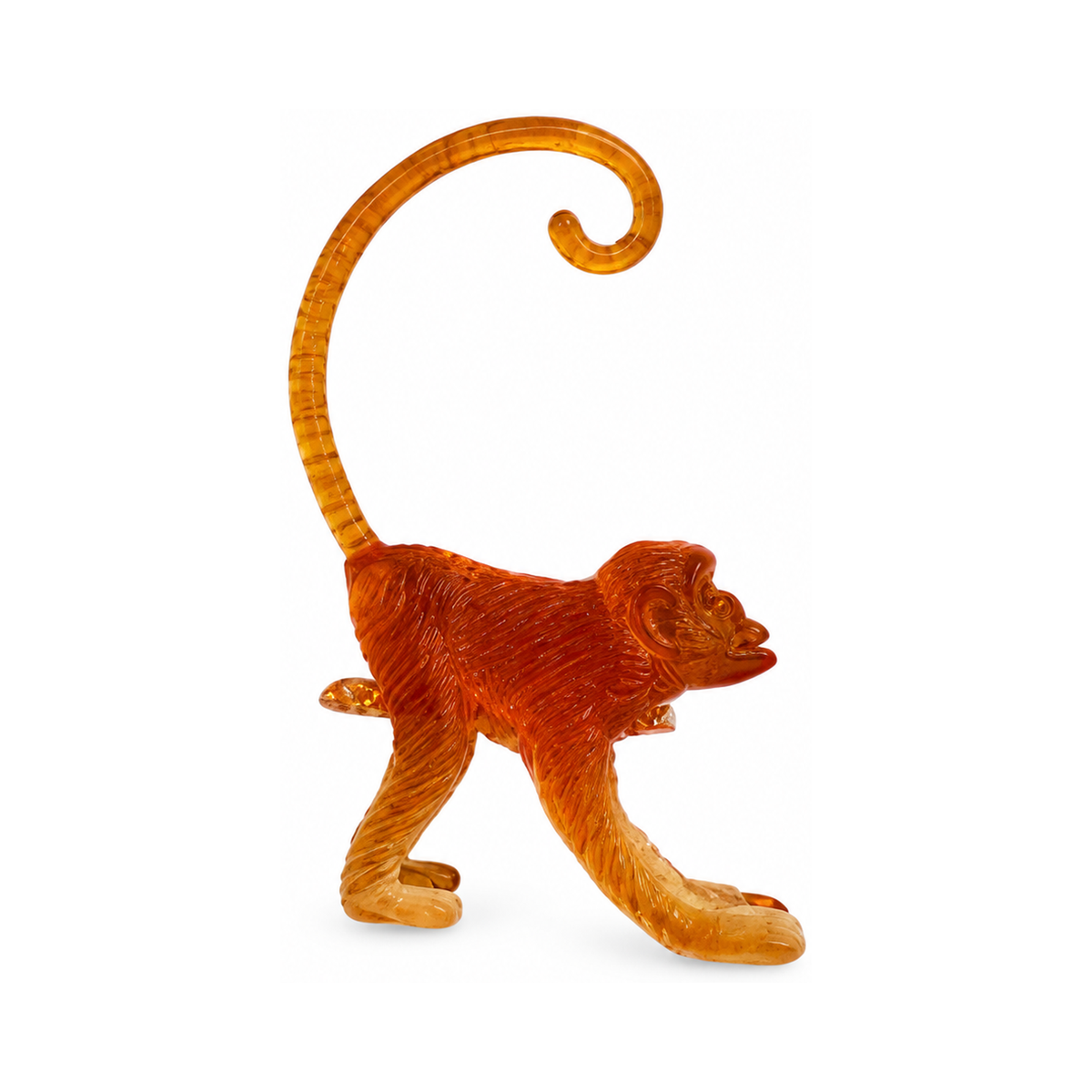 1960s Vintage Acrylic Cocktail Glass Markers Set with Monkey Figures