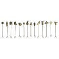 Vintage Set of 14 Alpaca Cocktail Forks, Mexican Novelty Designs, 1980