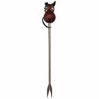 Vintage Japanese Cat Cocktail Picks Set with Wooden Holder, 1950s