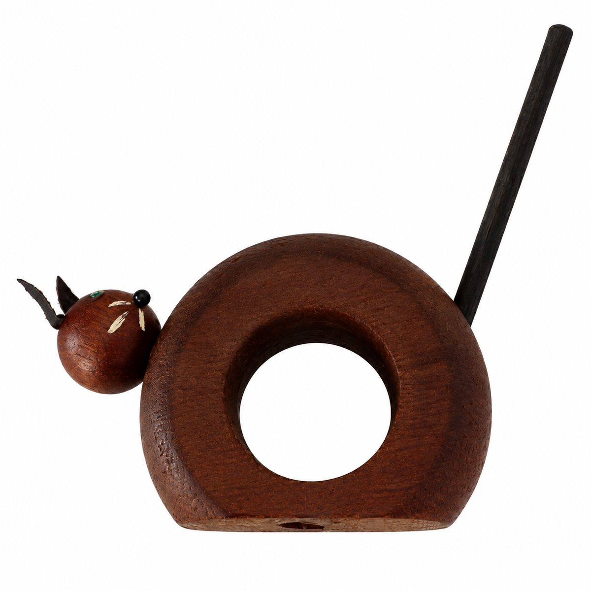 Vintage Japanese Cat Cocktail Picks Set with Wooden Holder, 1950s