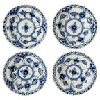 Set of Four Royal Copenhagen Blue Fluted Butter Pats, Denmark, 1961