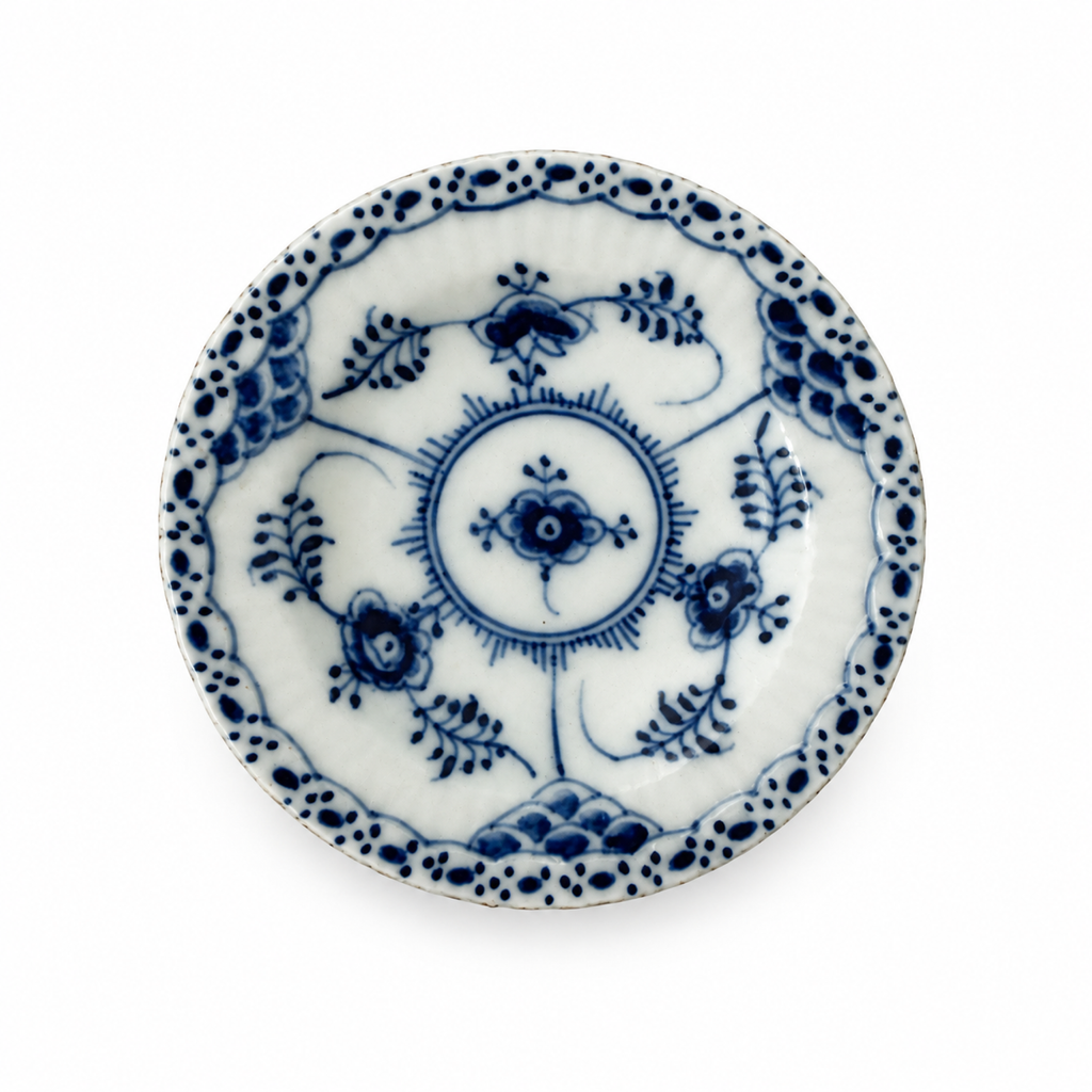 Set of Four Royal Copenhagen Blue Fluted Butter Pats, Denmark, 1961