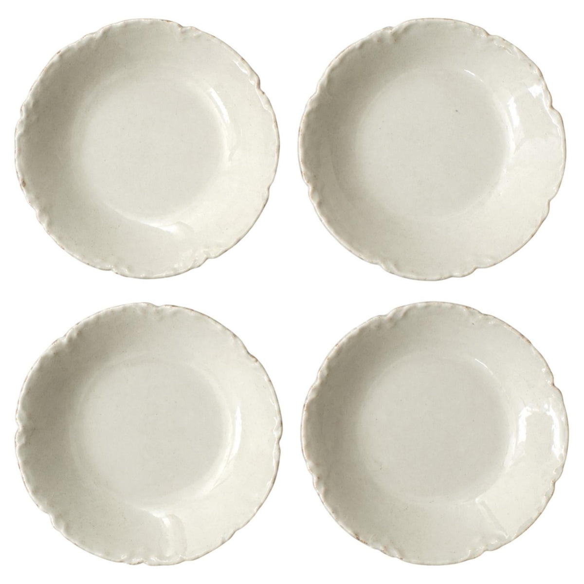 Set of Four Haviland Ranson Butter Pats, Limoges Porcelain, 1890