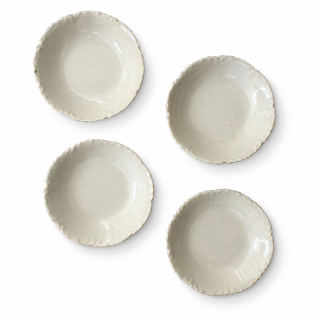 Set of Four Haviland Ranson Butter Pats, Limoges Porcelain, 1890