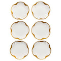 Set of Six Haviland Limoges Porcelain Butter Pats, Silver Anniversary