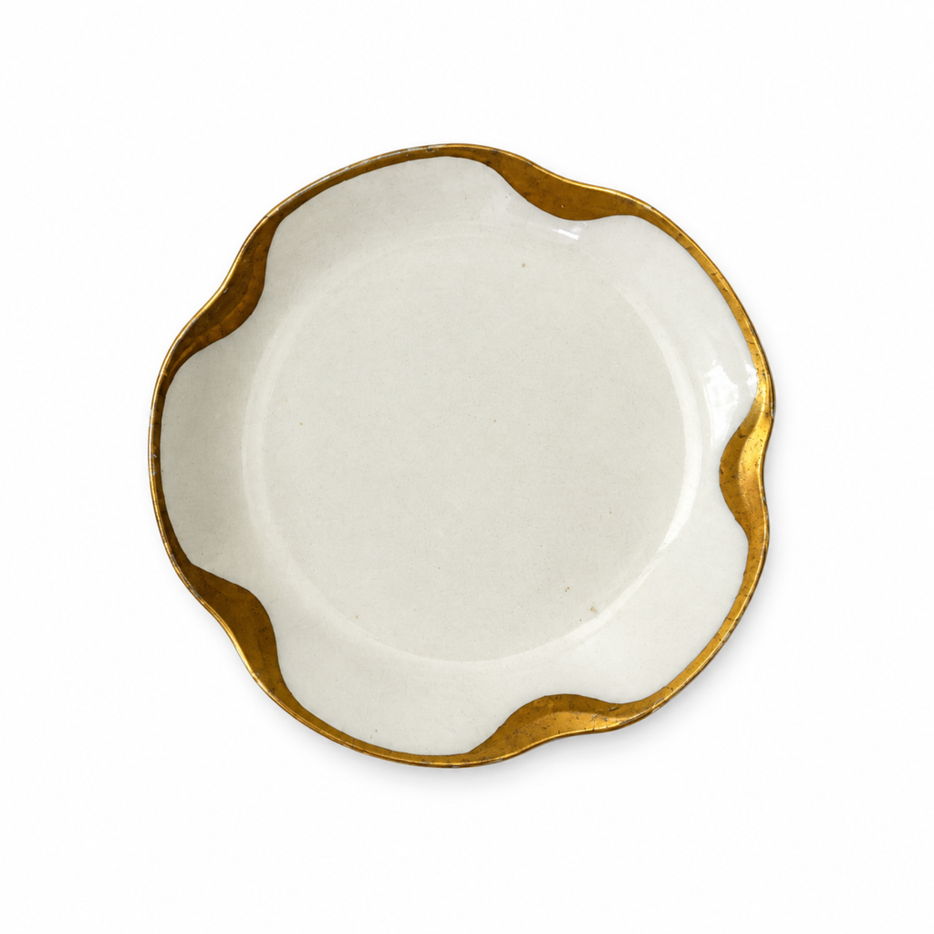 Set of Six Haviland Limoges Porcelain Butter Pats, Silver Anniversary