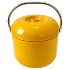 Mid-Century Modern Yellow Melamine Ice Bucket with Chrome Handle
