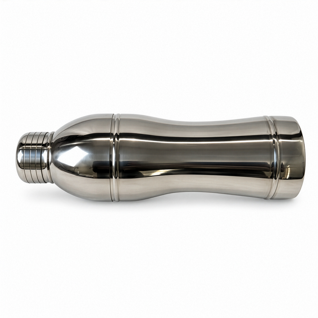 Set of Three Vintage Chrome Cocktail Shakers in Distinctive Shapes
