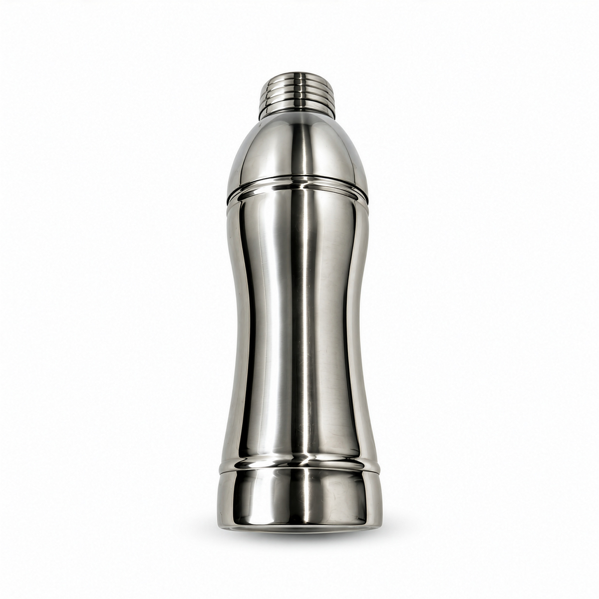 Set of Three Vintage Chrome Cocktail Shakers in Distinctive Shapes