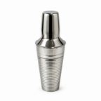 Set of Three Vintage Chrome Cocktail Shakers in Distinctive Shapes
