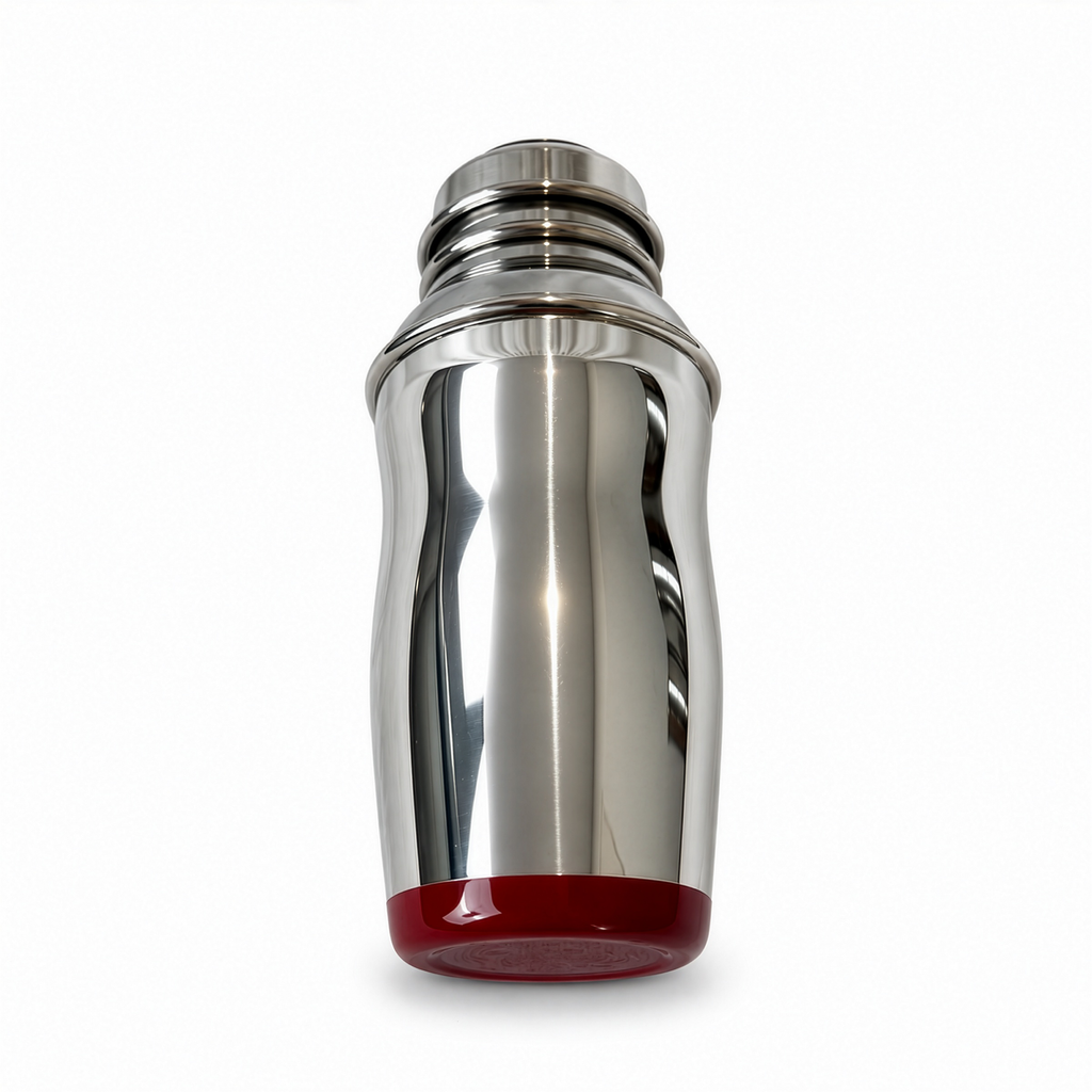 Set of Three Vintage Chrome Cocktail Shakers in Distinctive Shapes