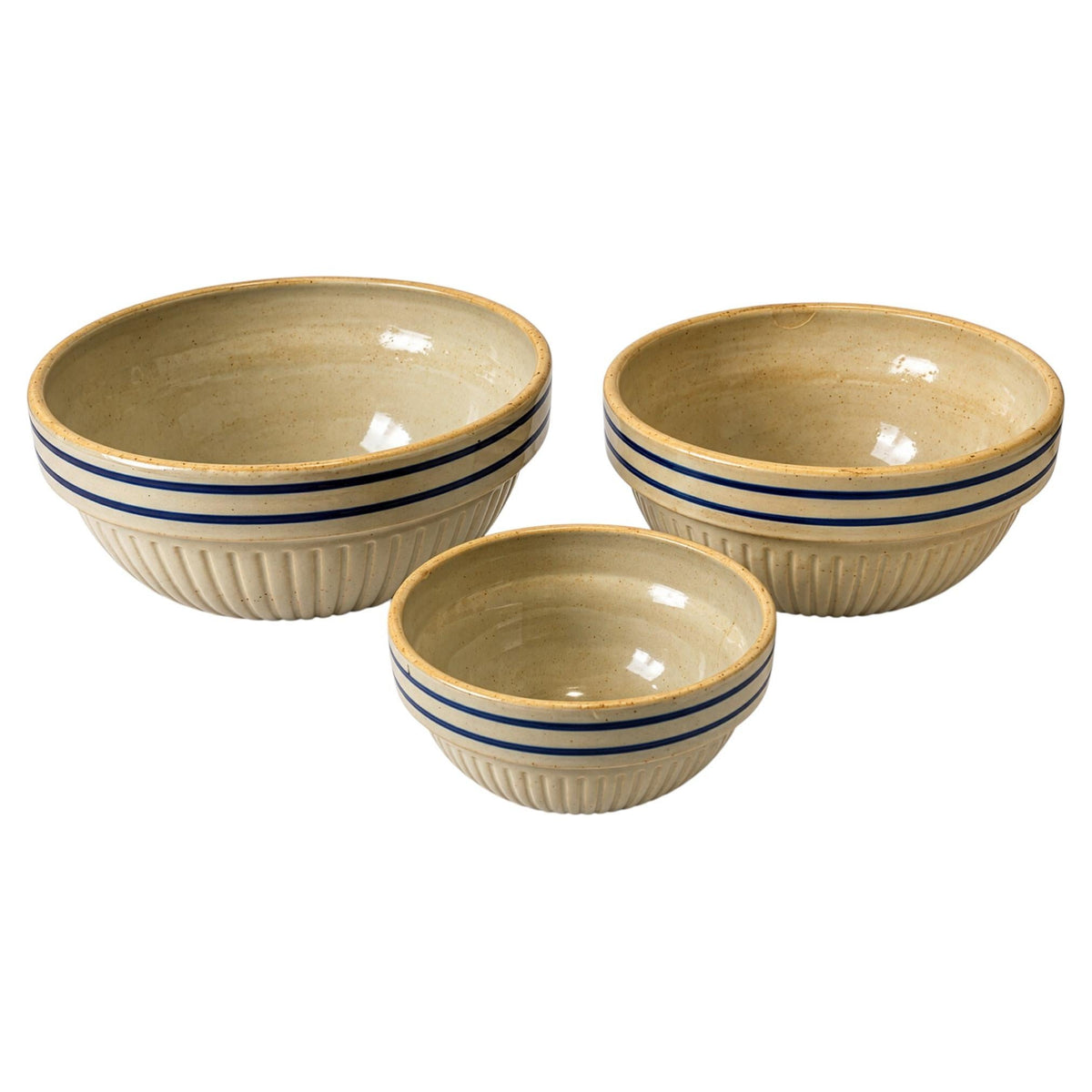 Vintage Red Wing Saffron Ware Mixing Bowls, Set of Three