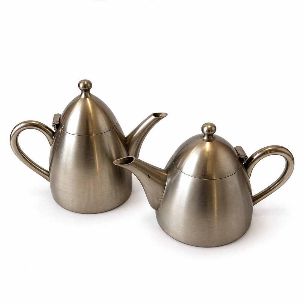 Vintage Pewter Tea and Coffee Service with Tray and Accessories