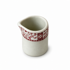 Set of Twelve Warwick Restaurantware Creamers with Red Borders