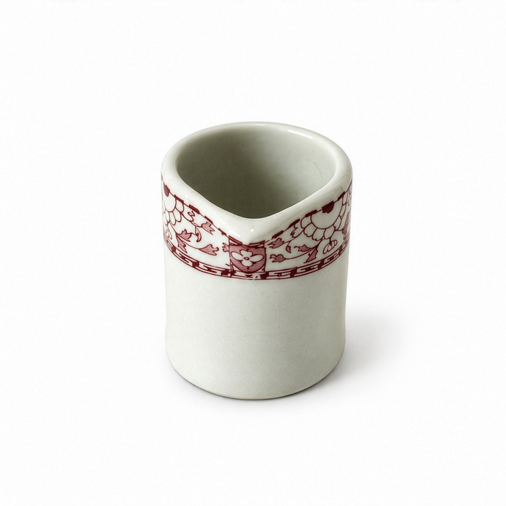 Set of Twelve Warwick Restaurantware Creamers with Red Borders