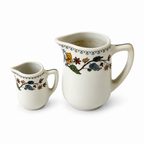 Vintage O.P.Co. Syracuse China Floral Pitcher and Creamers Grouping