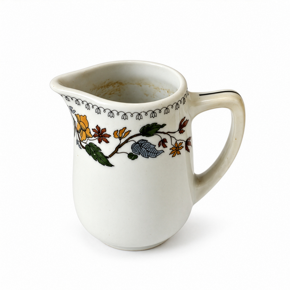 Vintage O.P.Co. Syracuse China Floral Pitcher and Creamers Grouping